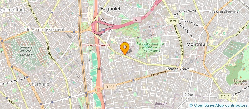 localisation de l'entreprise RG PRODUCTIONS à BAGNOLET