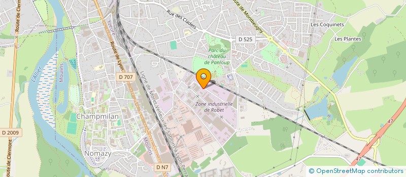 localisation de l'entreprise RG PUBLICITE  YZEURE