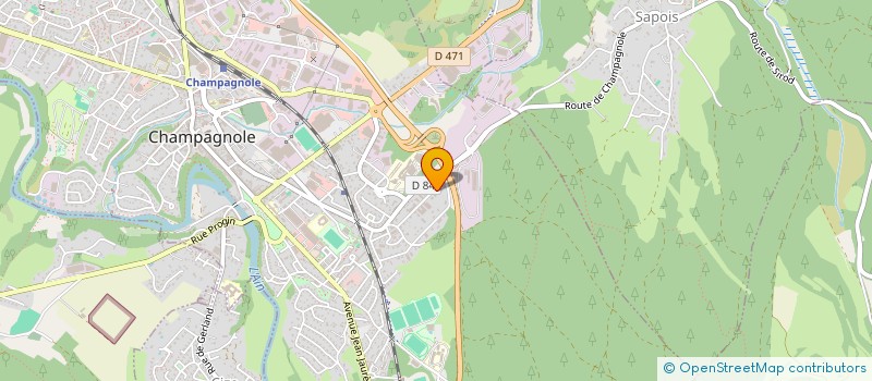 localisation de l'entreprise RG VOLTA  CHAMPAGNOLE