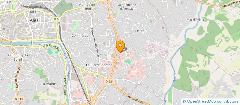 localisation de l'entreprise RGA ENVIRONNEMENT à ALES