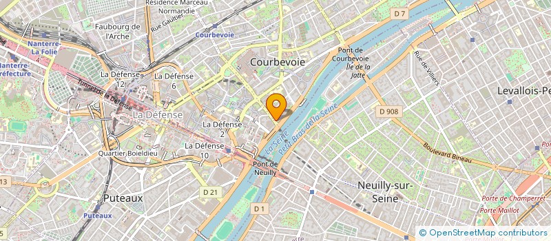 localisation de l'entreprise RGBF COMMUNICATION à COURBEVOIE
