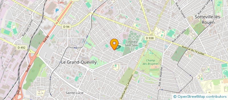 localisation de l'entreprise RGE PUB  LE GRAND-QUEVILLY