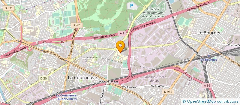 localisation de l'entreprise RGG BAT à LA COURNEUVE