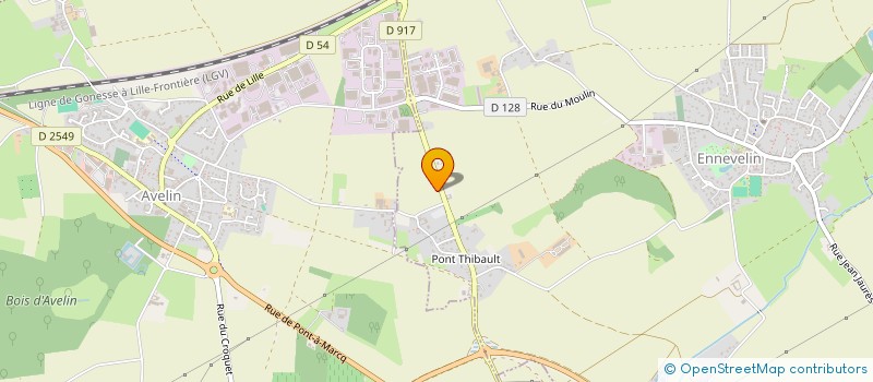 localisation de l'entreprise RGL DE VALENCIENNES à ENNEVELIN