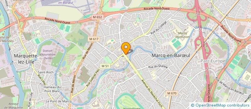 localisation de l'entreprise RGM RENOV à MARCQ-EN-BARŒUL