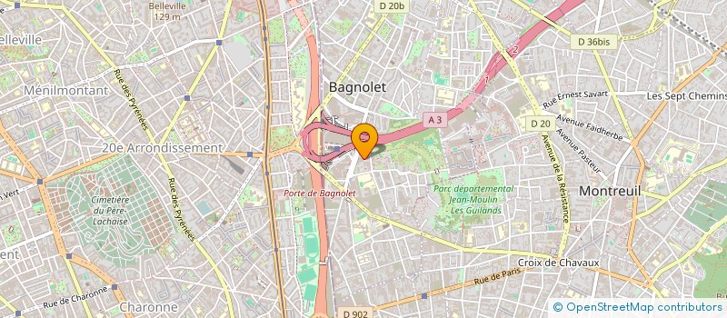 localisation de l'entreprise RGN BUSINESS  BAGNOLET