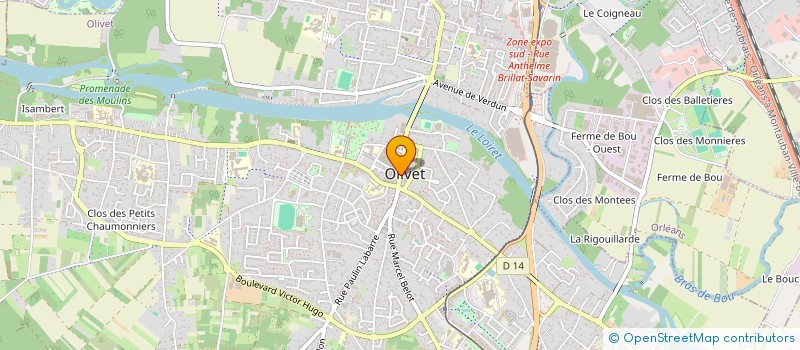 localisation de l'entreprise RGP à OLIVET