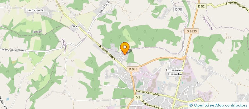 localisation de l'entreprise RGP  HAGETMAU