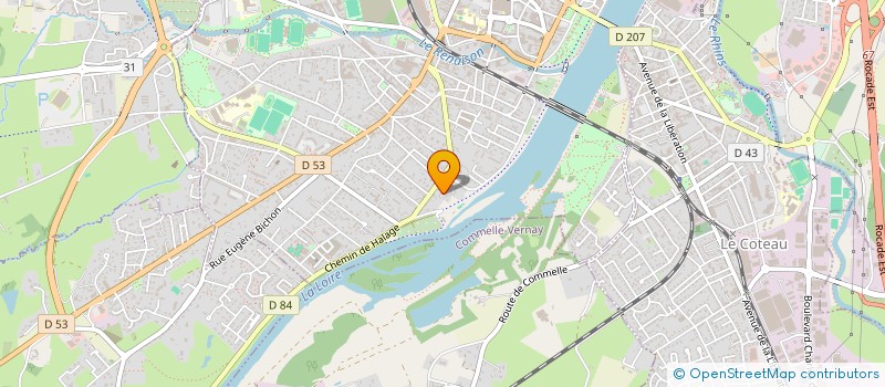 localisation de l'entreprise RGS  ROANNE