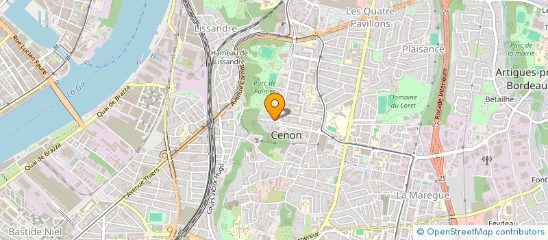 localisation de l'entreprise RGS IMMO  CENON