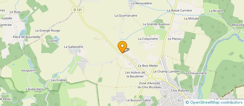 localisation de l'entreprise RGT à ARTANNES-SUR-INDRE