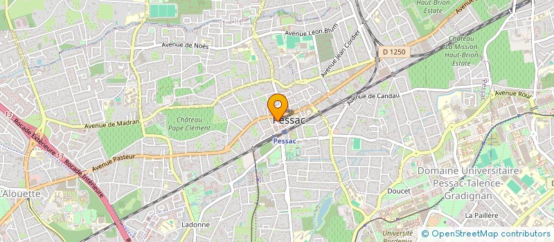 localisation de l'entreprise RH  PESSAC