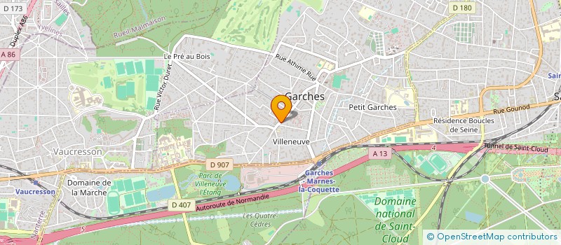 localisation de l'entreprise RH ACTION à GARCHES