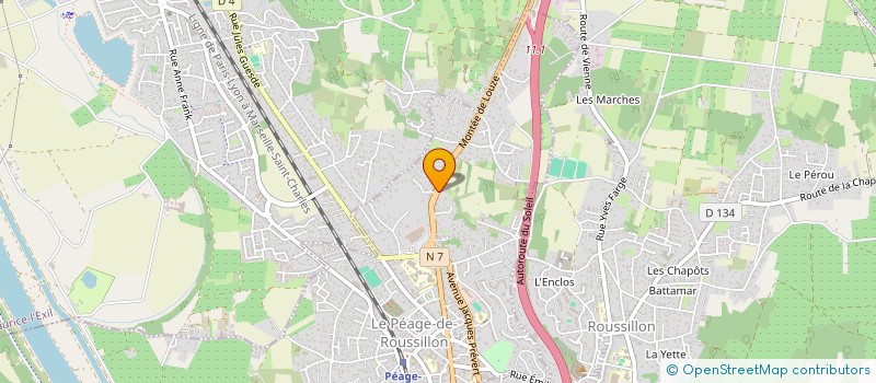 localisation de l'entreprise RH CARRELAGE  LE PEAGE-DE-ROUSSILLON