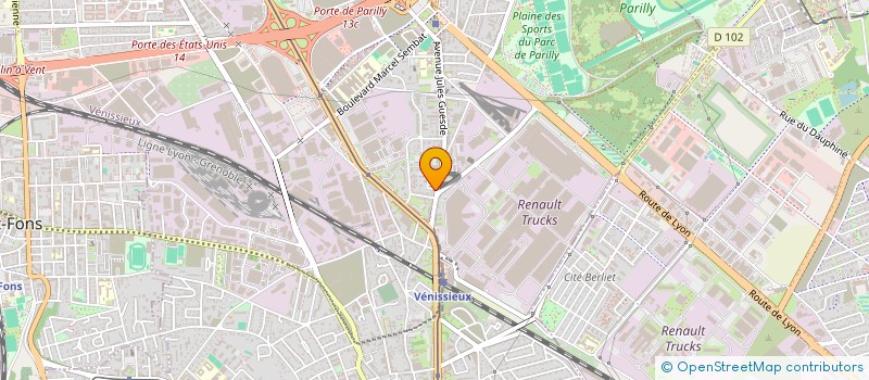 localisation de l'entreprise RH COIFFURE  VENISSIEUX