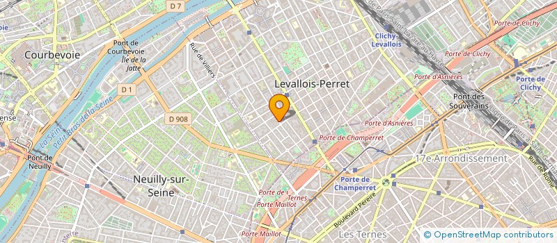 localisation de l'entreprise RH FOOD NETWORK à LEVALLOIS-PERRET