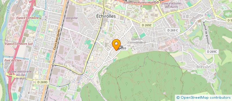 localisation de l'entreprise RH GRENOBLE à ECHIROLLES