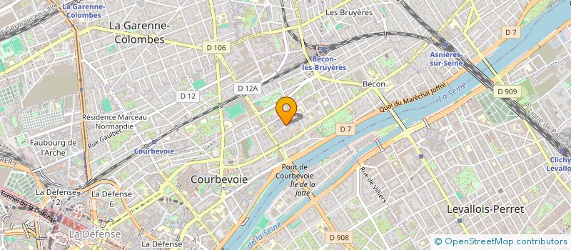 localisation de l'entreprise RH HOLDING à COURBEVOIE