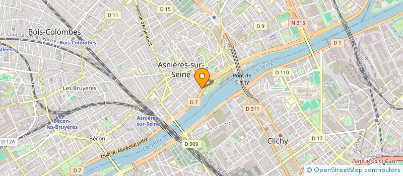 localisation de l'entreprise RH IMMOBILIERE à ASNIERES-SUR-SEINE