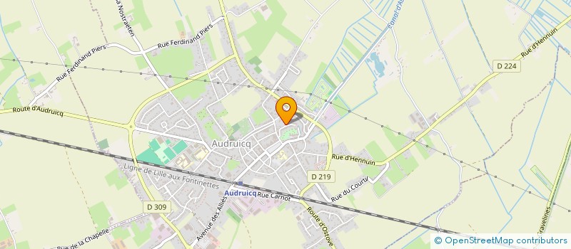 localisation de l'entreprise RH INVEST  AUDRUICQ