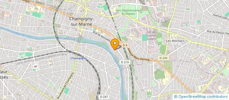 localisation de l'entreprise RH PAREBRISE  CHAMPIGNY-SUR-MARNE