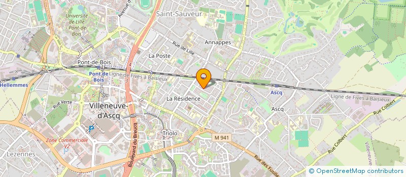 localisation de l'entreprise RH SCI à VILLENEUVE-D'ASCQ