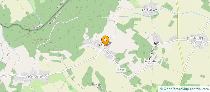 localisation de l'entreprise RH VEXIN 95  HARAVILLIERS