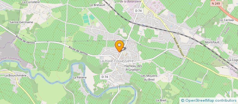 localisation de l'entreprise RH VIGNOBL'AUTO à LA HAIE-FOUASSIERE