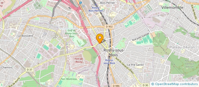 localisation de l'entreprise RH WORLDWIDE à ROSNY-SOUS-BOIS