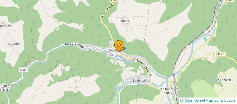 localisation de l'entreprise RH2I  BLESLE