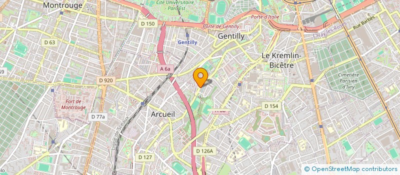 localisation de l'entreprise RH2I  GENTILLY