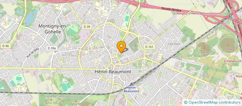 localisation de l'entreprise RHAF'AUTO à HENIN-BEAUMONT
