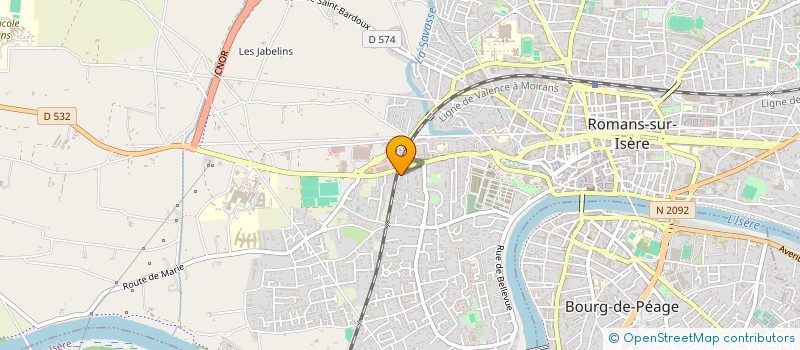 localisation de l'entreprise RHAPSODIE DISTRIBUTION  ROMANS-SUR-ISERE