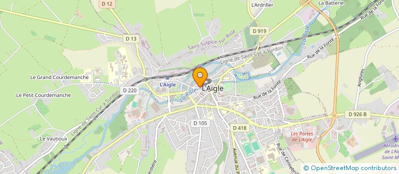 localisation de l'entreprise RHAZEL à L'AIGLE
