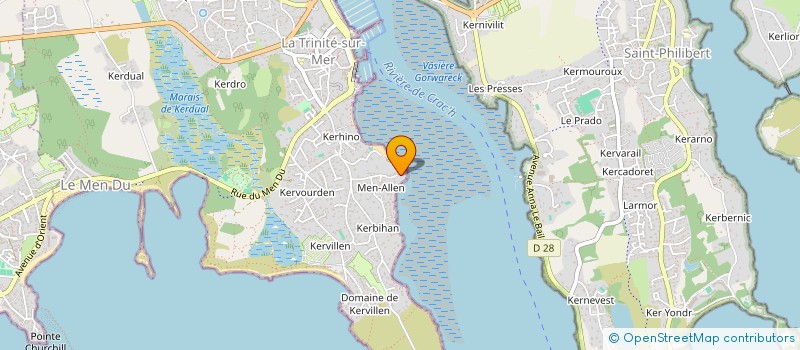 localisation de l'entreprise RHD  LA TRINITE-SUR-MER