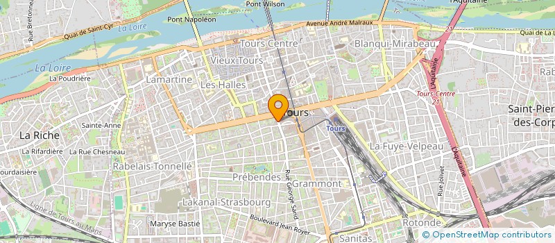 localisation de l'entreprise RHF à TOURS