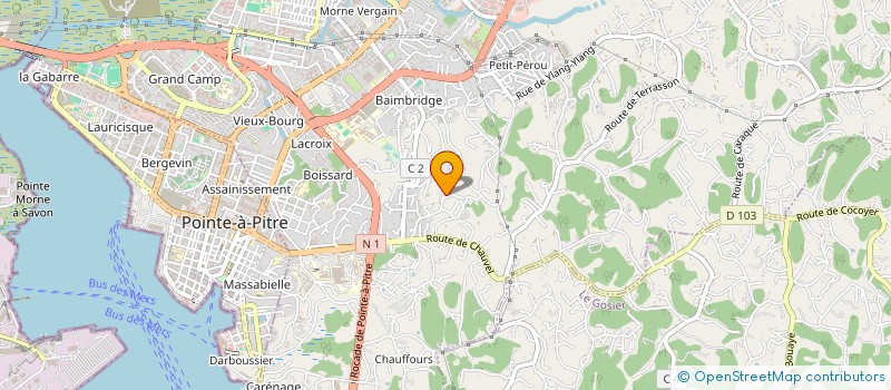 localisation de l'entreprise RHF MARKET  LES ABYMES