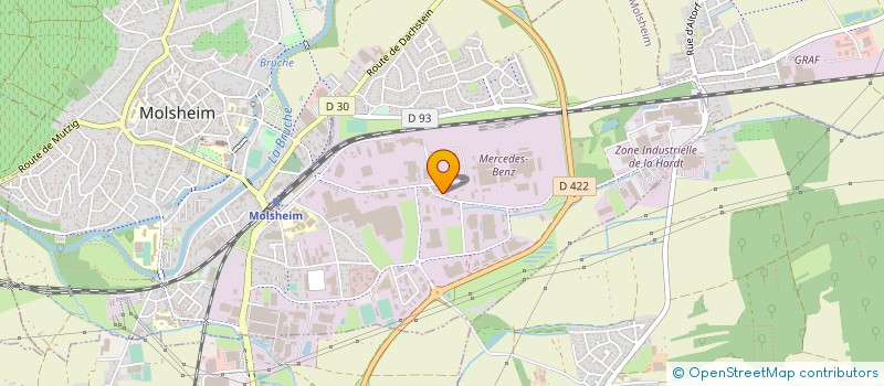 localisation de l'entreprise RHIN AUTOMOBILES  MOLSHEIM