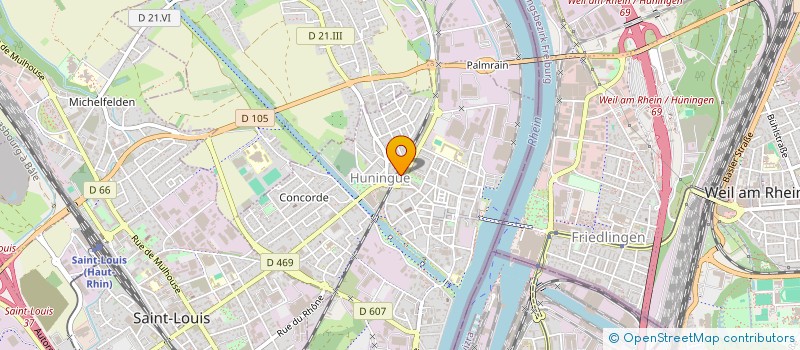 localisation de l'entreprise RHIN ELECTRICITE à HUNINGUE