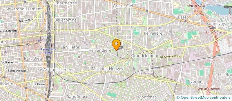 localisation de l'entreprise RHINOSYS  VILLEURBANNE