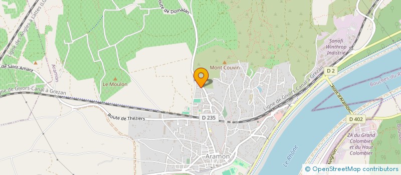 localisation de l'entreprise RHL TRANS  ARAMON