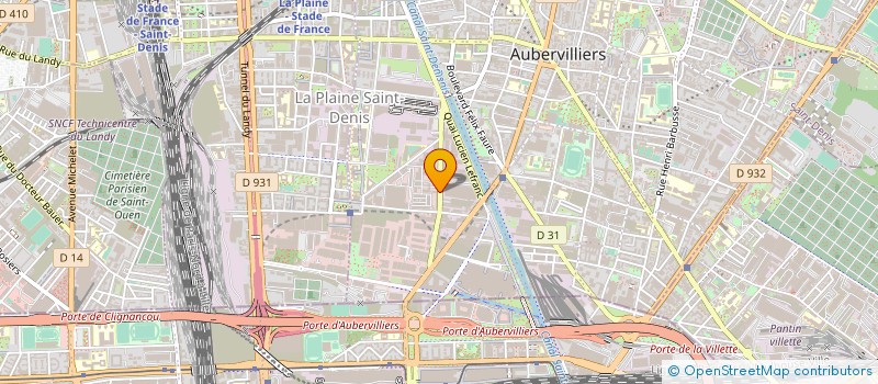 localisation de l'entreprise RHOD W  AUBERVILLIERS