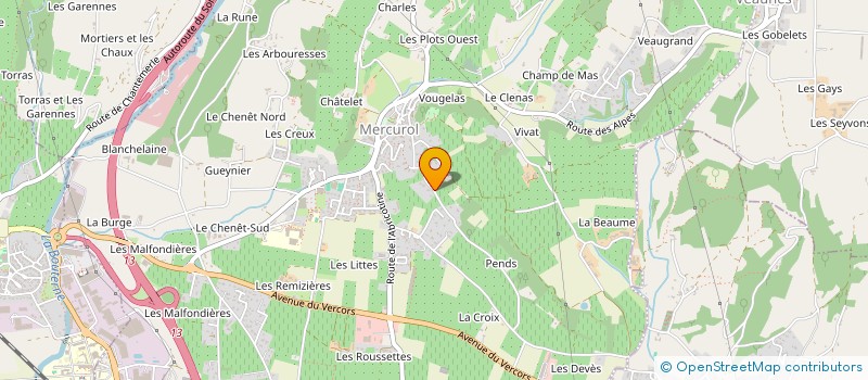 localisation de l'entreprise RHONA CONSEIL  MERCUROL-VEAUNES