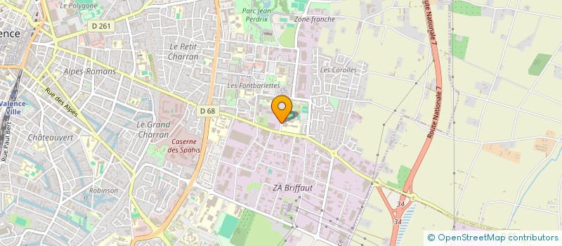 localisation de l'entreprise RHONABIO à VALENCE
