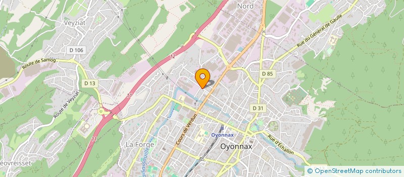 localisation de l'entreprise RHONALPE ETANCHEITE à OYONNAX