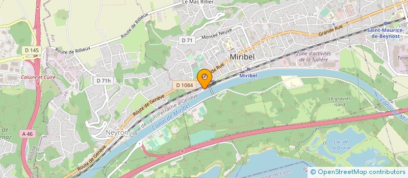 localisation de l'entreprise RHONALU à MIRIBEL