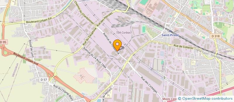 localisation de l'entreprise RHONAPRESS à CORBAS