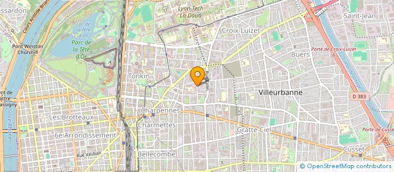 localisation de l'entreprise RHONASOUD  VILLEURBANNE