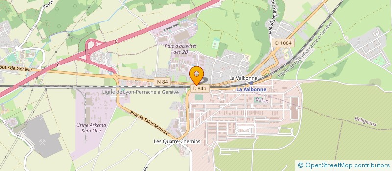 localisation de l'entreprise RHONE AIN BATIMENT SARL  BALAN