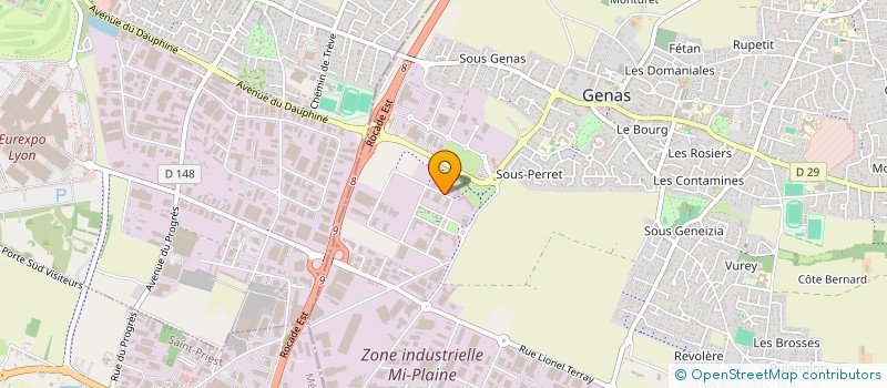 localisation de l'entreprise RHONE-ALPES ACIER à GENAS